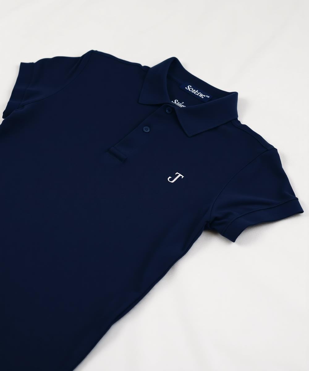 Navy embroidered corporate polo
