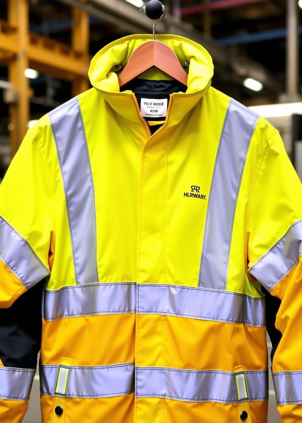 Hi-vis workwear with embroidered logo